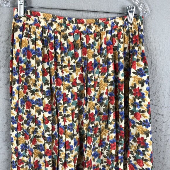 Vintage F  Maxi Skirt Women 6 Flower Farmhouse Modest Cottage Core Western Retro - Picture 15 of 16